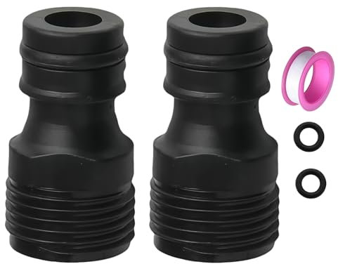 2Pack Garden Tap Connector Hose Tap Adapter 1/2inch,Outdoor Male Threaded Tap Connector for Hose Pipe