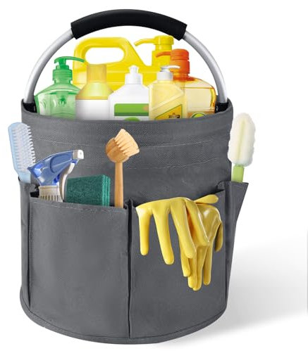 Cestas para Herramientas, Cesta para la Conservación de los Productos de Limpieza, Organizador de Productos de Limpieza, Bolsa de Jardín Herramientas Plegable, Cesta de Almacenamiento Plegable, Organi
