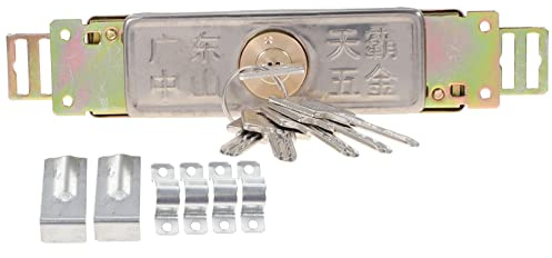 Roller Door Lock Warehouse Vertical Keyway Rolling Shutter Door Lock Roller Latch Warehouse Door Locks Home Vertical Keyway Door Lock for Garage Roller Shutter Door Lock (As Shown1 21X3.5CM)