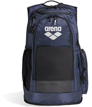 Arena All Set 45L Swimming Pool Backpack, Travel, Sports and Leisure, Water-Repellent Travel Bag with Moisture Management Technology, Laptop Pocket and Trolley Strap