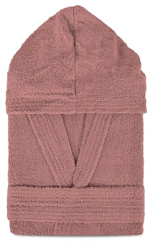 Nada Home Accappatoio Uomo Donna Unisex in Spugna di Cotone 400gr con Cappuccio, Tasche e Cintura – Morbido e Assorbente