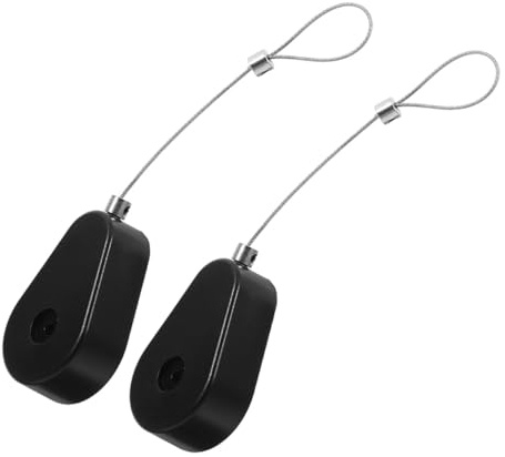 Garneck 2 Stück Teleskopischer Diebstahlschutz Kabelhalter Stahlseil Aufroller Automatischer Kabelaufwickler mit Robuster Schutzbox für Sichere Aufbewahrung und Kabelsicherung