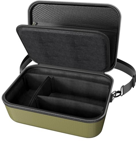 ProCase Hard Shell Camera Bag for DSLR/SLR/Mirrorless Cameras, Soft Padded Digital Camera Case Travel Bag with Shoulder Strap Dividers for Nikon/Sony/Canon EOS R100 R50 and Accessories -Green | Soft Padded Bag with 1 Shoulder Strap and 3 Adjustable Dividers for Digital Camera EOS R100/R50/DSLR/SLR/Nikon/Sony