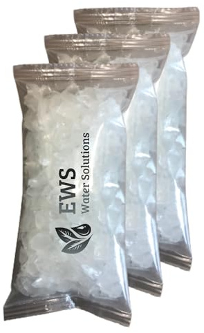 EWS® 3 Ricariche Cristalli Polifosfati Filtro Dosatore Caldaia, Lavatrice, Lavastoviglie da 140 g./cad Universale | Polifosfato Anticalcare | Compatibile anche con Dosatori RBM, Polifemo IVAR, CALEFFI