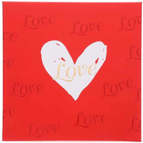 Yardwe Romantische Geschenkbox Rot Papier Verpackung Hochzeit Valentinstag Langlebig Stabile Aufbewahrung für Karten Blumen Süßigkeiten Passende Party Geschenkverpackung