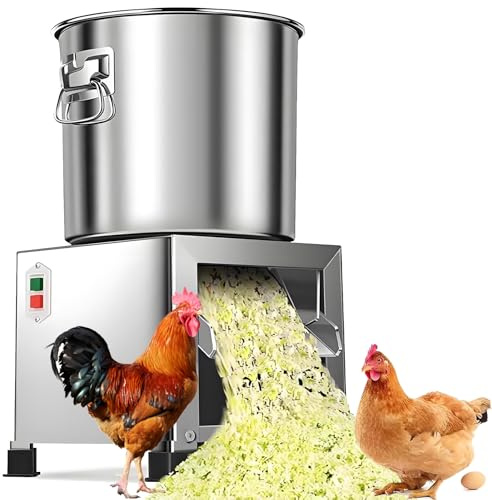 Robot culinaire professionnel, hachoir-coupe-légumes électrique 3500 tr/min, râpe-déchiqueteur professionnelle 1800 W,pour une alimentation animale efficace