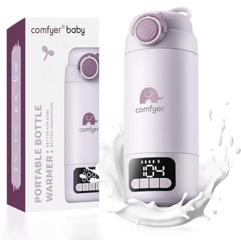 Comfyer BW02 Tragbarer Flaschenwärmer unterwegs, mit Sterilisator, 500 ml