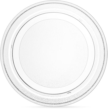 Verre Plaque de Remplacement pour Micro-ondes 25,5cm | Plateau Tournant du Four, Fond Plat Blanc, Surface Lisse, Compatible Accessoires pour Micro-ondes