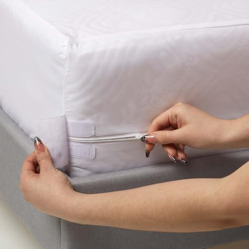HOMESCAPES Matratzenschoner 90x200 cm wasserdicht – Encasing mit Reißverschluss, milbendichter Rundum-Matratzenschutz, 30 cm hoch