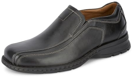 DOCKERS Mens Agent Leather Dress Casual Loafer, Black, 10 M