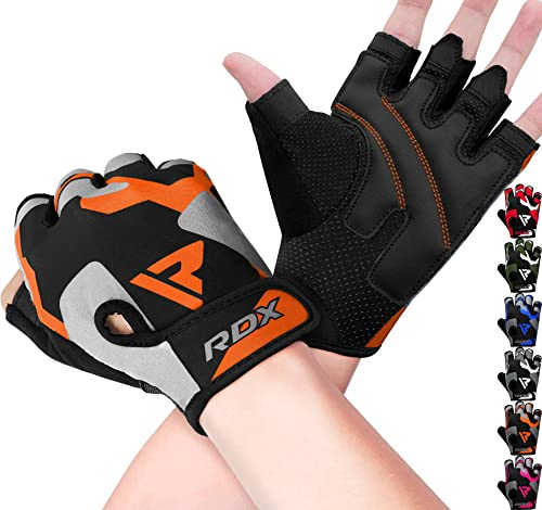 RDX Fitness Handschuhe Damen Herren, Gewichtheben Trainingshandschuhe Krafttraining, rutschfest Gym Bodybuilding Workout Weight Lifting Gloves, Kraftsport Klimmzüge Workout, Powerlifting Radfahren