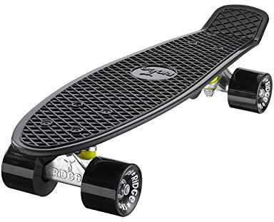 Ridge Skateboard Mini Cruiser, schwarz-schwarz, 22 Zoll