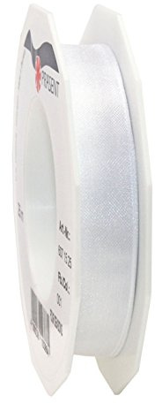 C.E. Pattberg Präsent - Four Seasons Organza wired edge Ribbon White 15 mm width, 25 m length