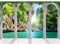 Runa Art Fototapete Meer Natur Säulen 352 x 250 cm Vlies Tapeten XXL Moderne Wandtapete Wohnzimmer Schlafzimmer Blau Grün 9030011a