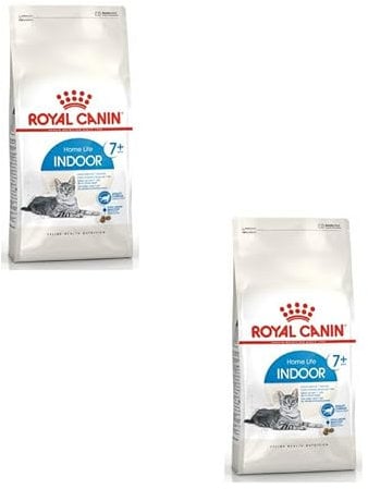 ROYAL CANIN Indoor 7+ | Doppelpack | 2 x 400 g | Alleinfuttermittel speziell für ältere Katzen die im Haus Leben | Kann die Nieren- und Harnwegsfunktion unterstützen