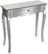 Versa Cagliari Schmales Möbelstück für den Eingangsbereich oder Flur, Moderner Konsolentisch, mit 1 Schublade, Maßnahmen (H x L x B) 80 x 30 x 80 cm, Holz, Farbe: Silber