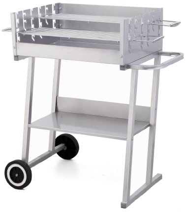 tepro Pasadena 1030 Holzkohlengrill – Großer BBQ‑Trolley mit ca. 58×41 cm Grillfläche, windstabilem Windschutz & 2 verchromten, höhenverstellbaren Grillrosten