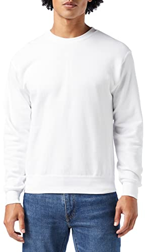 Fruit of the Loom Men's Set-In Classic Sweater, White, X-Large