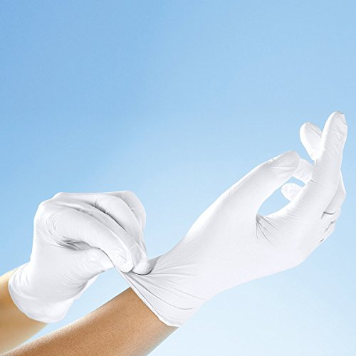FRANZ MENSCH Hygostar Nitrilhandschuhe Safe Light | puderfrei, weiß, 10/XL, 24cm, 100 Stück, Einweghandschuhe, Einmalhandschuhe, in Gr. XS, S, M, L, XL & XXL verfügbar