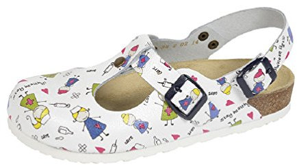 Wörishofer Weeger-Clog m. Fersenriemen weissSchwester Gr. 40