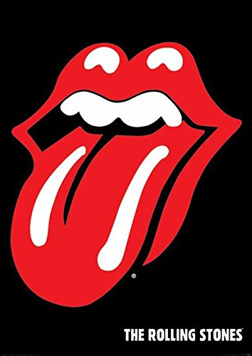 Close Up Rolling Stones Tongue Poster Logo (61 cm x 91,5 cm) + 2 St. transparente Posterleisten mit Aufhängung