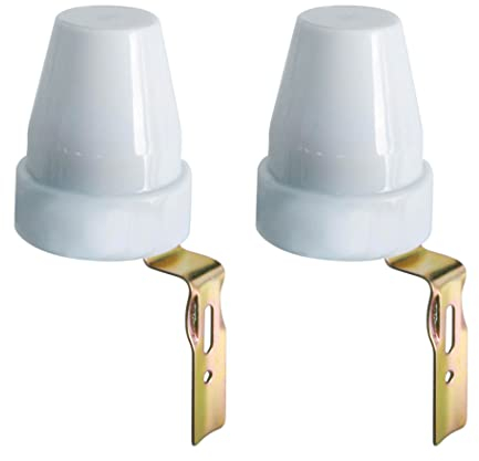 Electraline 92283 Electraline 92283 Interruptor crepuscular para Uso Exterior IP44, 2 Unidades, Blanco