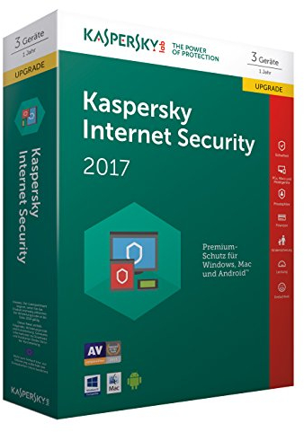 Kaspersky Internet Security Upgrade 2017 | 3 Geräte | 1 Jahr | PC/Mac/Android | Download