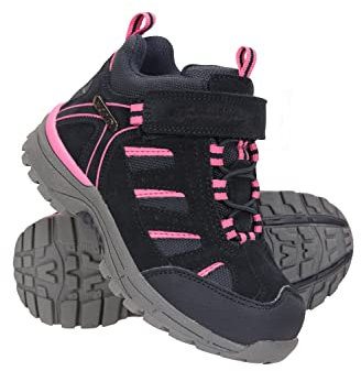 Mountain Warehouse Drift Junior Stiefel für Kinder - Wasserfeste Wanderstiefel, strapazierfähig, atmungsaktiv,mit griffiger Sohle Marineblau Kinder-Schuhgröße 24 EU