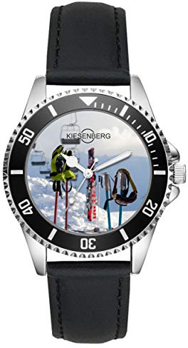 KIESENBERG Geschenk für Skifahrer Winter Langlauf Sportler Uhr L-2714