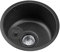 NOYHHAV Évier Rond Noir Cuisine Rénovation Bassin Évier Simple Rond Petit Évier Salle De Bains Évier Rond Lavage Légumes Et Lave Vaisselle Évier 1 Vasque （Couleur : Noir，35CM）