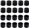 Futheda 20 x Kunststoff-RCA-Port-Stecker für Audio-Lotuskopf, Lotusblock-Stecker, Staubschutzkappe, schwarz