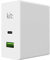 Kit Premium Universal Mains Charger with Dual Outputs and Travel Adapters – 30 W Fast-Charging Mobile Phone/Tablet/Laptop Charger – USB-C and USB-A Ports with UK/EU/AUS/US Wall Plug Adaptors – White