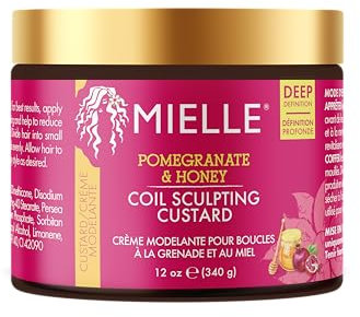 Mielle Pomegranate & Honey Curl Cream - Coil & Curl Defining Hair Cream for Type 4 Hair - Hydrates, Controls Frizz, Conditions & Adds Shine, 340 ml (Pack of 1)