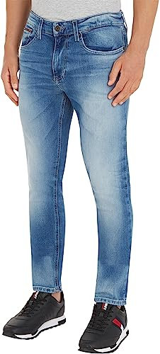 Tommy Hilfiger Pantaloni di jeans Uomo, Blu, 33W / 32L
