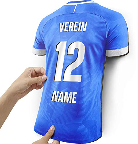 Elbeffekt Trikotlampe für Hoffenheim Fans aus Holz - personalisierbares Geschenk - schenke Dein individuellen Hoffenheim Fanartikel aus Echtholz