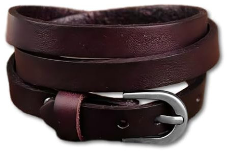 ZENSE - Herrenarmband aus echtem Leder in braun mit dreifacher Wicklung ZB0253