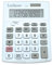 Lexibook, Calculadora de sobremesa de 12 dígitos con Pantalla LCD, 8 Funciones, Teclas Grandes, energía Solar y Pilas, Blanco/Gris, C129