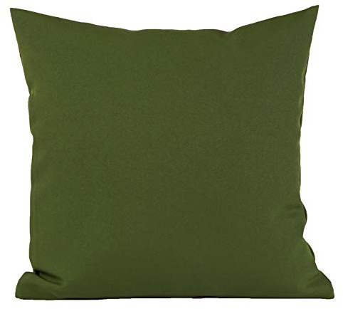 Hans-Textil-Shop Kissenbezug Polyester - Kissen, Kissenhülle, Kopfkissen, Dekokissen, Sofakissen, Couchkissen, Pflegeleicht, Bügelfrei (30x30 cm, Oliv Grün)