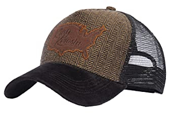 King Kerosin Herren Trucker Cap | Stickerei | Mesh | Cord | Fischgrat Usa