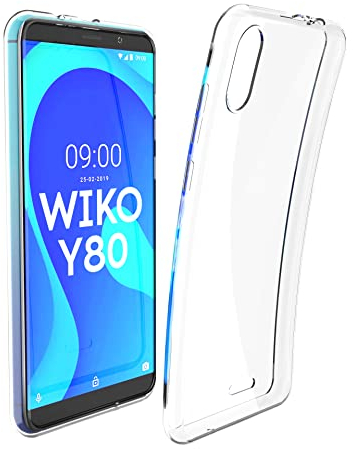 N NEWTOP Custodia Cover Compatibile con WIKO Y80, Morbido TPU CLEAR Gel Silicone Anti Graffio Trasparente Slim Sottile Flessibile Case Posteriore Proteggi