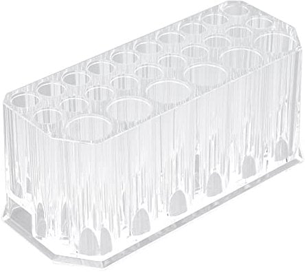26 Holes Brush Holder Acrylic Cosmetic Display Case Transparent Large Capacity Makeup Brush Storage Box Makeup Tool Beauty Tool Desk Table Organizer for Pen Makeup Brush Nair Brush Paintbrush