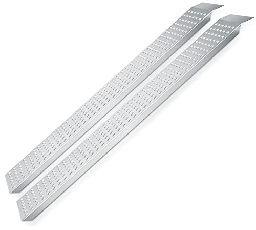 Randaco Lot de 2 rampes d’accès rampes de chargement en acier galvanisé - 160 x 23,5 x 4 cm - Rail de chargement antidérapant - Pour moto, ATV, quad, voiture - Rampe de chargement jusqu'à 400 kg