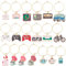 BENECREAT 18 Sets Weinglas Charms Marker Tags mit Retro-Thema Legierung Emaille Anhänger und 30pcs Jump Ringe für Familie Versammlung Hochzeit Geburtstag Party