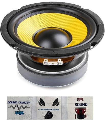 1 FENTON 902.423 WK16 altoparlante woofer wide range kevlar 16,5 cm 165 mm 6,5 125 watt rms 250 watt max 8 ohm sensibilità 88 db sospensione in gomma, 1 pezzo + 3 adesivi omaggio