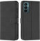 Verco Coque pour Samsung Galaxy M23 5G, Housse Portefeuille pour Samsung M23 5G Etui en Cuir Synthétique Fonction Stand Case, Noir