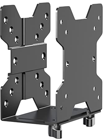 suptek Mini CPU Holder, Adjustable Thin Client Mounts, Under Desk Computer Mount with VESA 75x75-100x100mm, Universal VESA Mount for PC up to 5kg, ZJJ002
