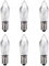ShuoHui 6X Riffelkerze für Schwippbögen mit Lampen, 34V / 3W, mit E10 Schraubgewinde (34 Volt)