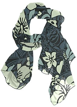 Deep Woods Camouflage Damen Langer Schal Schal Wrap Weich Mode Leicht Chiffon Seide Schals, Blumen Hintergrund