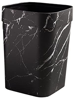 F Fityle Poubelle de Bureau Rectangle, Poubelle Grande Corbeille à Papier Durable Antidérapant Poubelle Corbeille pour Chambre, Salon, B