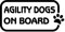 MACMRD Auto Aufkleber 14,2 cm * 7 cm Agility Hunde An Bord Auto Aufkleber Pfotenabdruck Schwarz/Silber